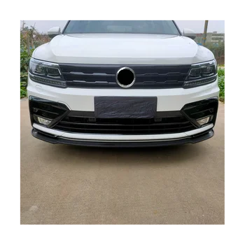 Колата Лъскаво черен Под, централна решетка, лайсни за предна решетка, хастар фарове за мъгла, фаровете за VW Tiguan Rline 2017-2021 Изображение 4