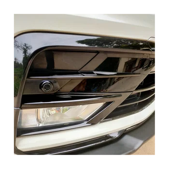 Колата Лъскаво черен Под, централна решетка, лайсни за предна решетка, хастар фарове за мъгла, фаровете за VW Tiguan Rline 2017-2021 Изображение 5