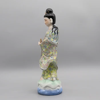 Статуята на Гуаньинь, керамични статуя на ръчно рисувани, Богинята на Милосърдието, Майка-Буда Изображение 5